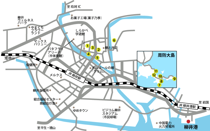 柳井市観光マップ